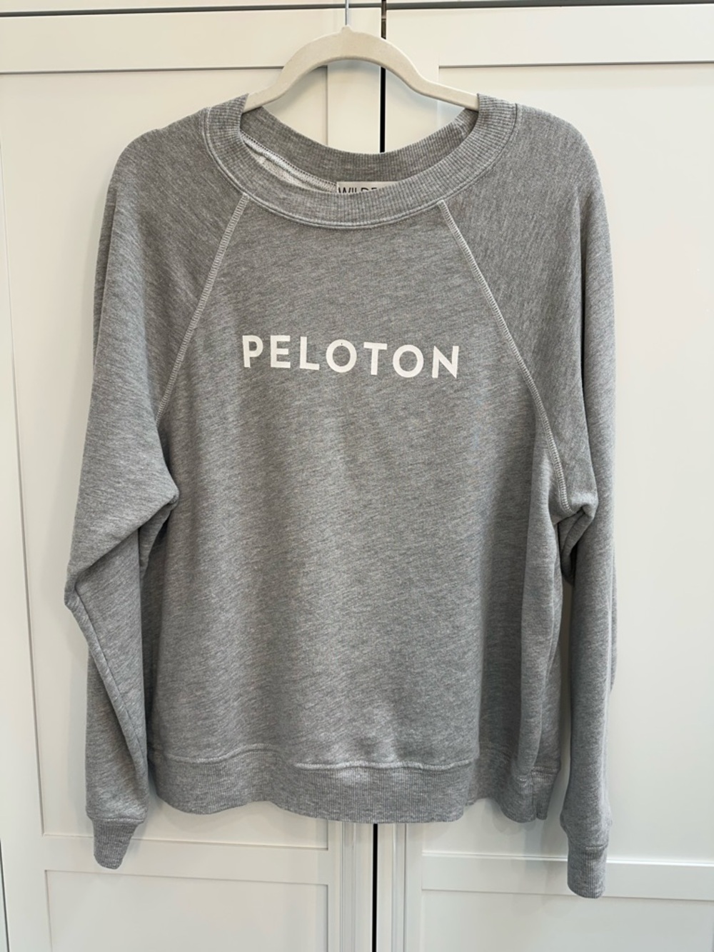 Peloton Gray Crewneck Sweatshirt with White Logo NWT
